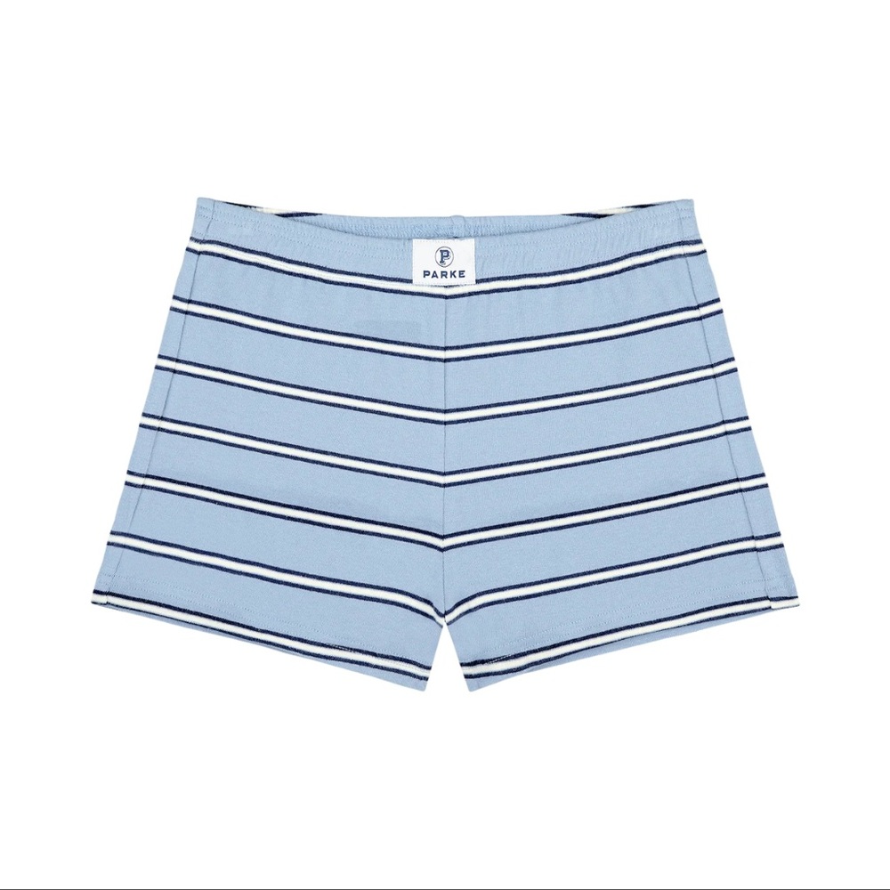 Parke Maggie & Emma cotton mini shorts sky stripe - Picture 2 of 2